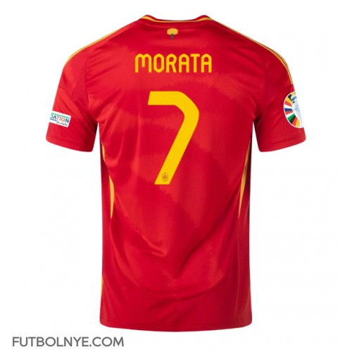 Camiseta España Alvaro Morata #7 Primera Equipación Eurocopa 2024 manga corta